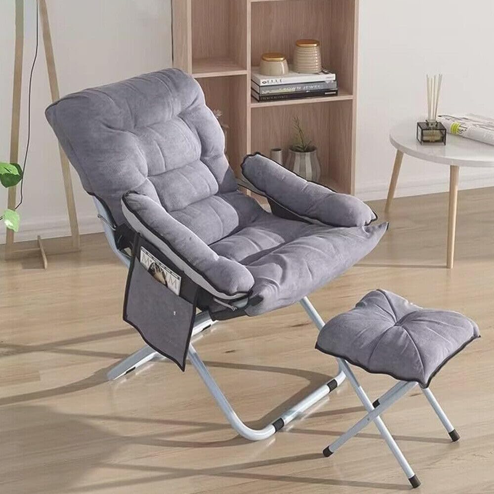 Amazon.com: LWWJJ Lazy Chair with Ottoman, Modern Folding